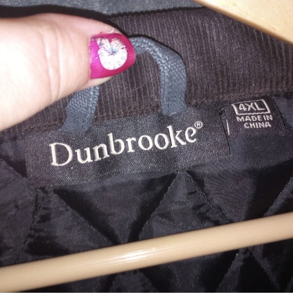 Dunbrooke Navy Blue Mountaineer Chore Jacket Size 4X EUC P2P 33 In Length 31 In